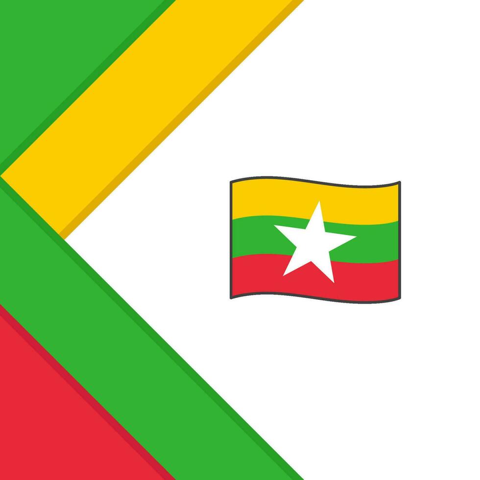 Myanmar bandiera astratto sfondo design modello. Myanmar indipendenza giorno bandiera sociale media inviare. Myanmar sfondo vettore