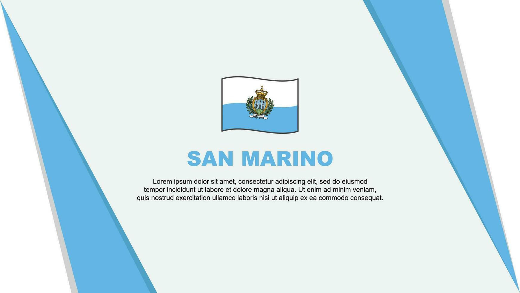 san Marino bandiera astratto sfondo design modello. san Marino indipendenza giorno bandiera cartone animato vettore illustrazione. san Marino bandiera