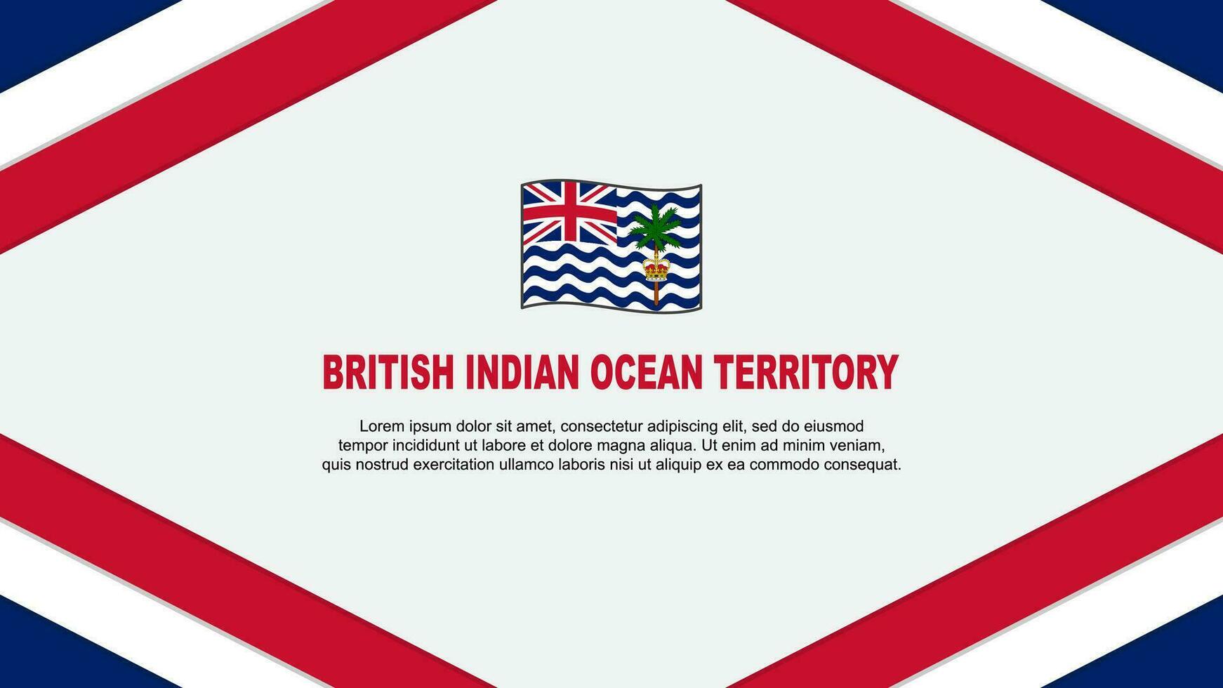 Britannico indiano oceano territorio bandiera astratto sfondo design modello. Britannico indiano oceano territorio indipendenza giorno bandiera cartone animato vettore illustrazione. modello