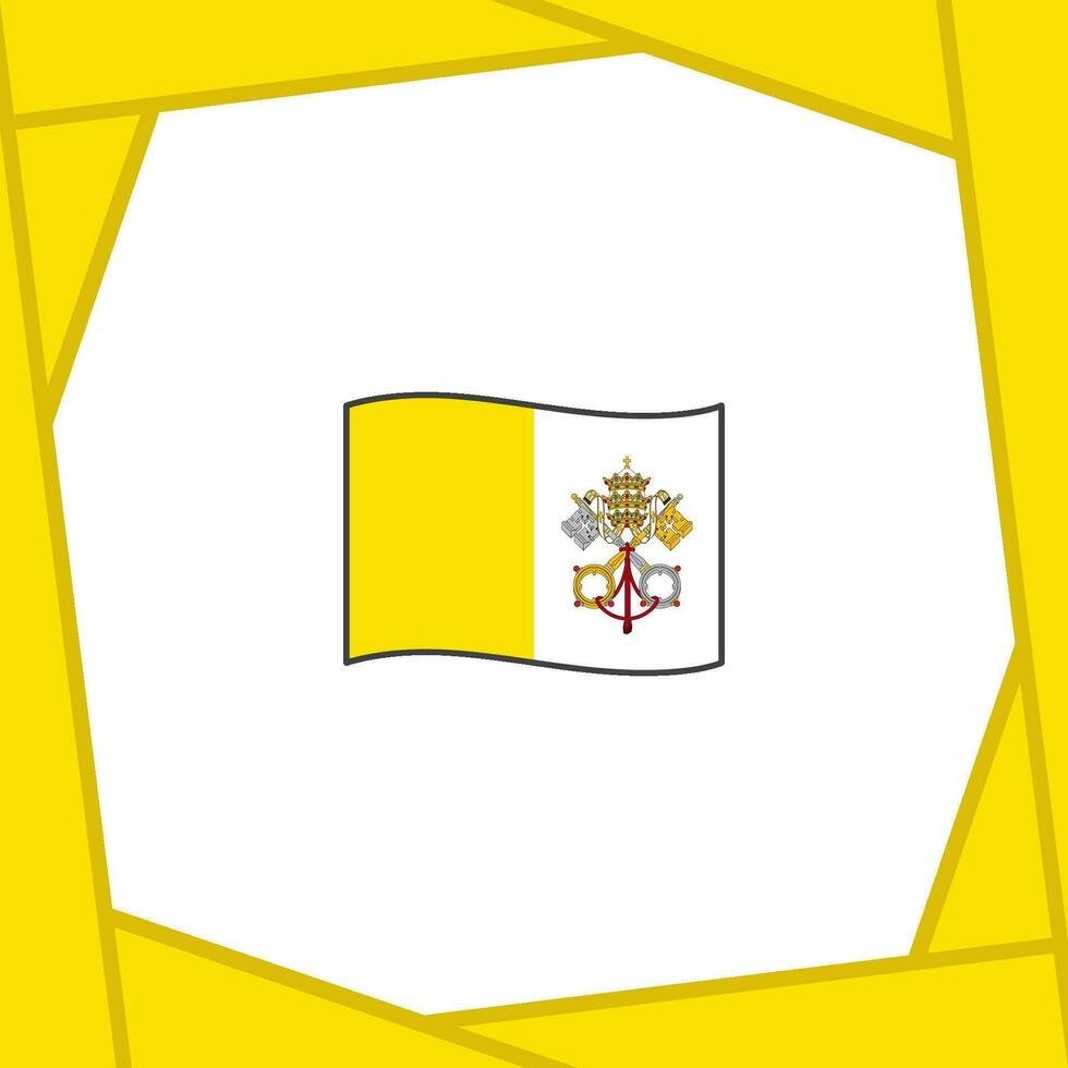 Vaticano città bandiera astratto sfondo design modello. Vaticano città indipendenza giorno bandiera sociale media inviare. Vaticano città indipendenza giorno vettore