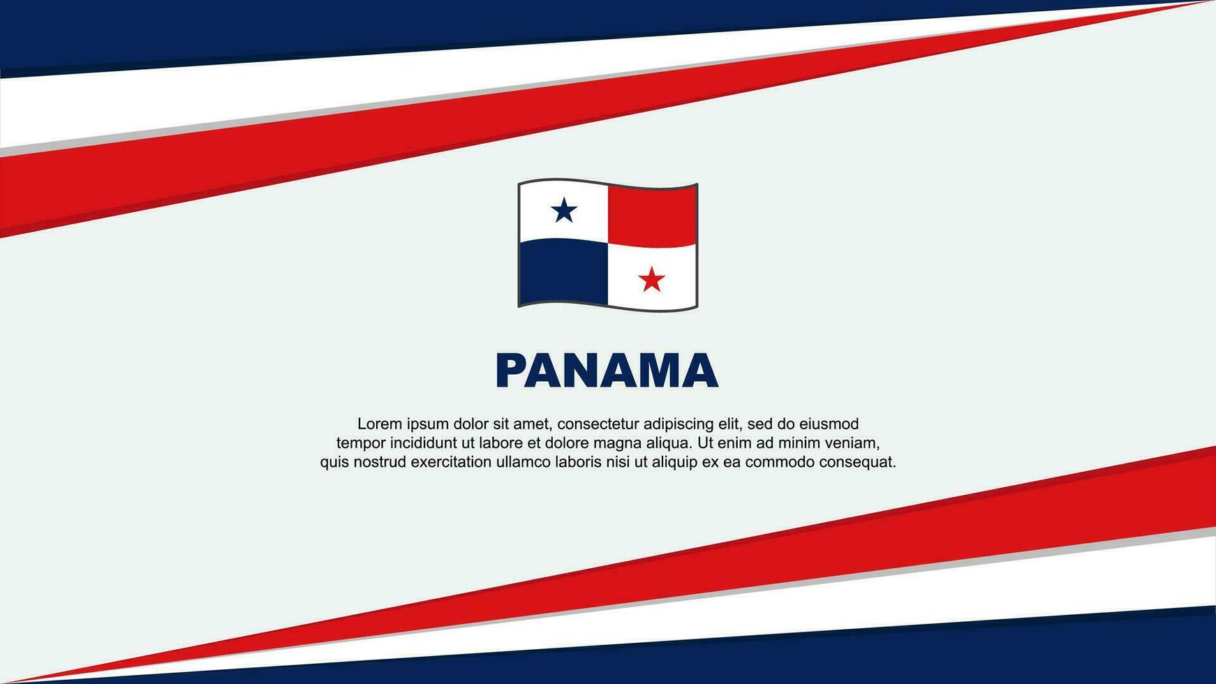 Panama bandiera astratto sfondo design modello. Panama indipendenza giorno bandiera cartone animato vettore illustrazione. Panama design
