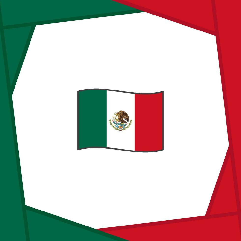 Messico bandiera astratto sfondo design modello. Messico indipendenza giorno bandiera sociale media inviare. Messico bandiera vettore