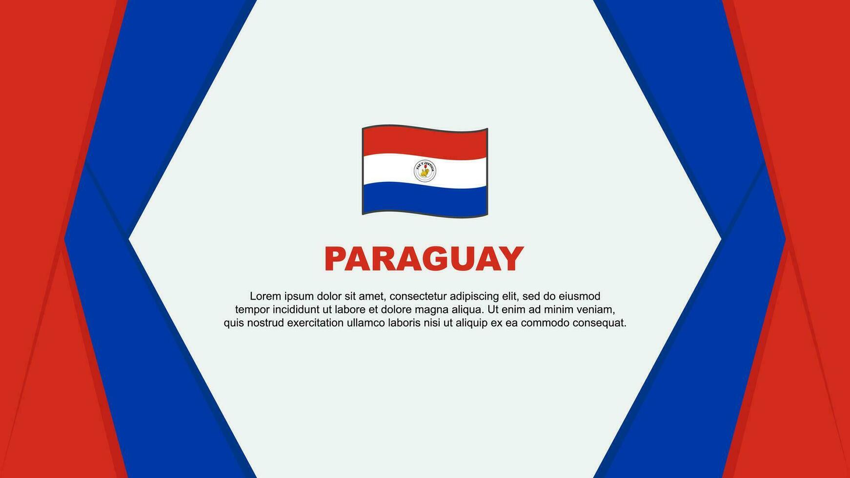 paraguay bandiera astratto sfondo design modello. paraguay indipendenza giorno bandiera cartone animato vettore illustrazione. sfondo