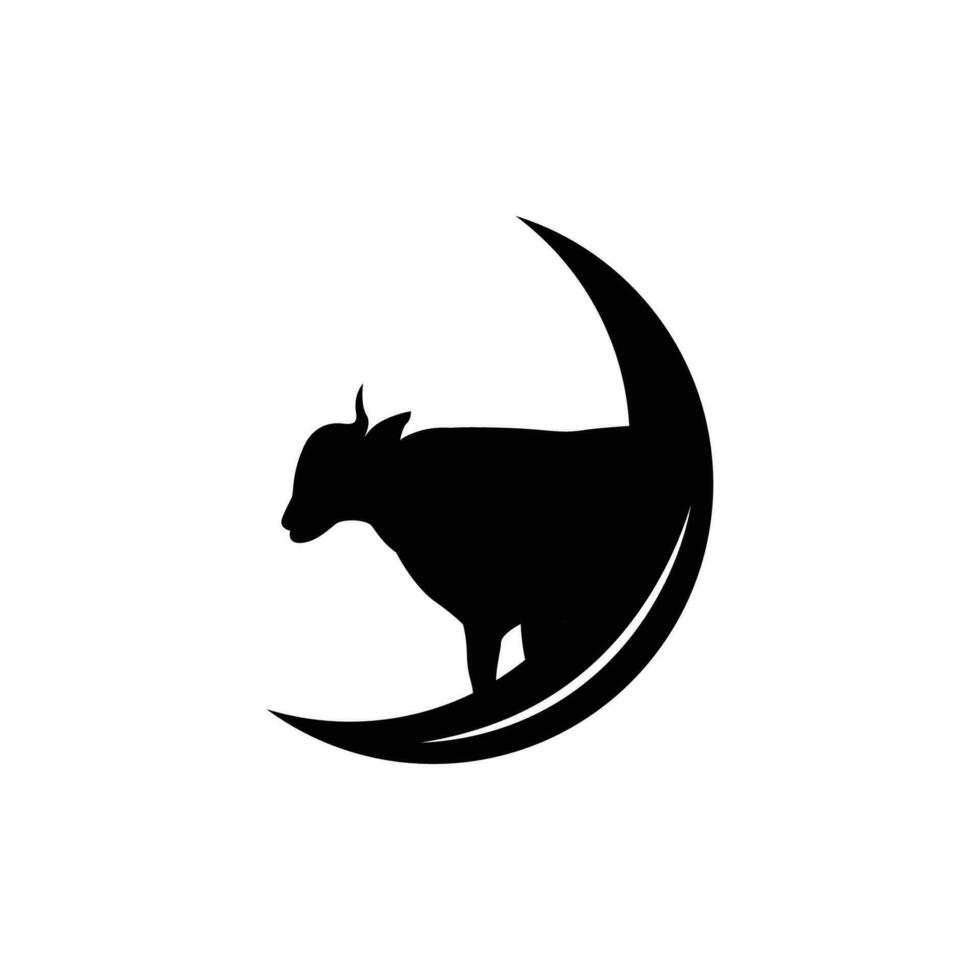 mucca logo, bestiame azienda agricola vettore, silhouette semplice minimalista design illustrazione, simbolo modello vettore