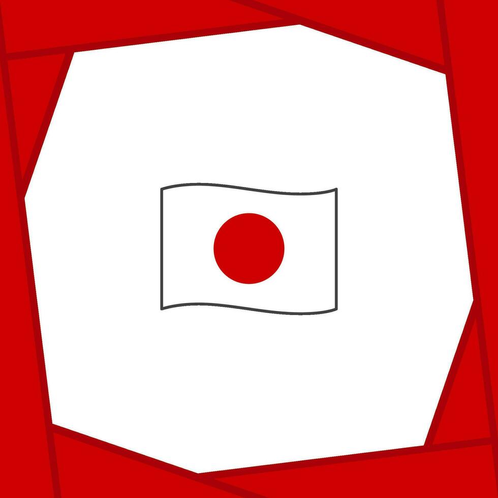 Giappone bandiera astratto sfondo design modello. Giappone indipendenza giorno bandiera sociale media inviare. Giappone bandiera vettore