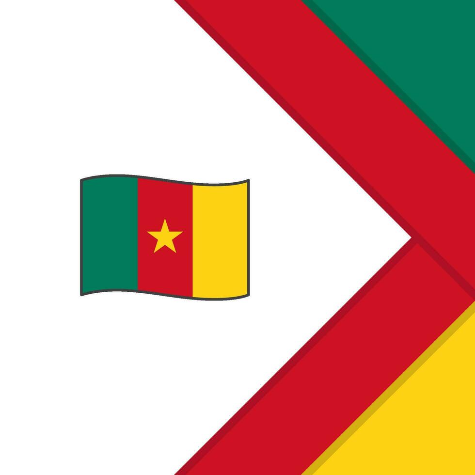 camerun bandiera astratto sfondo design modello. camerun indipendenza giorno bandiera sociale media inviare. camerun cartone animato vettore