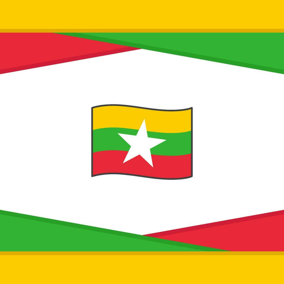 Myanmar bandiera astratto sfondo design modello. Myanmar indipendenza giorno bandiera sociale media inviare. Myanmar vettore