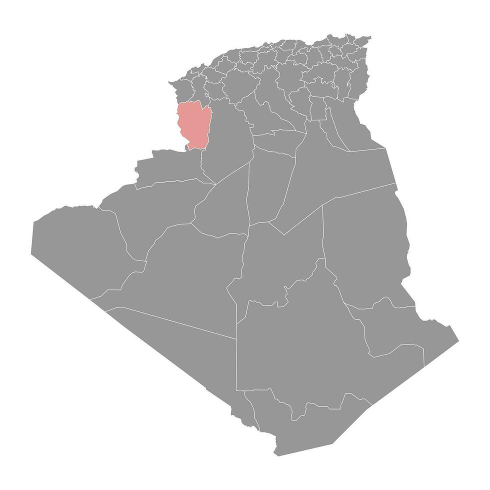 naama Provincia carta geografica, amministrativo divisione di Algeria. vettore