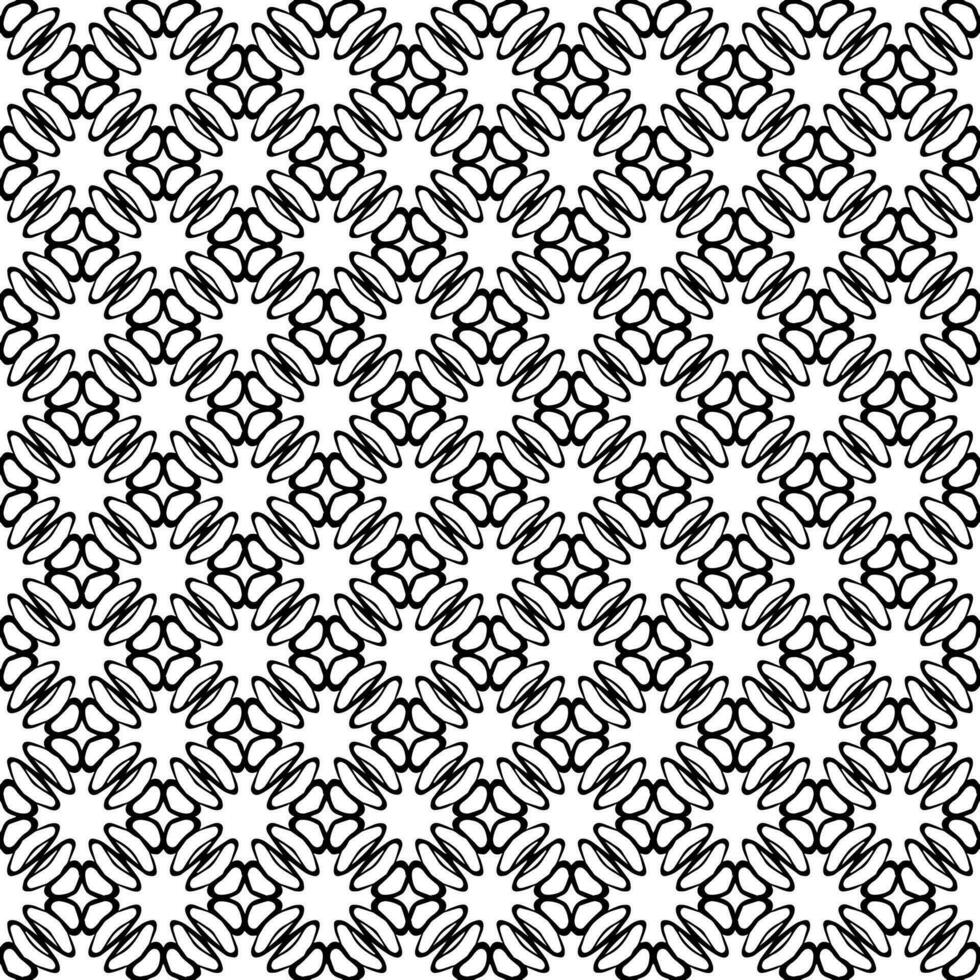 struttura del modello senza cuciture in bianco e nero. disegno grafico ornamentale in scala di grigi. ornamenti a mosaico. modello di modello. vettore