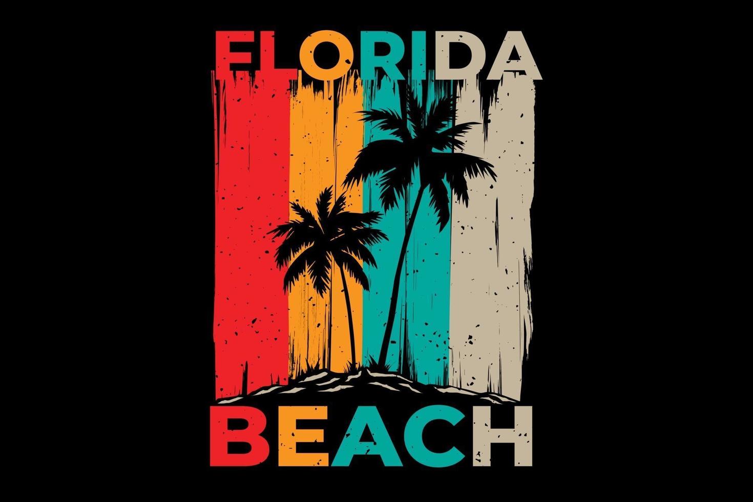 t-shirt design dell'isola della spiaggia della Florida vettore
