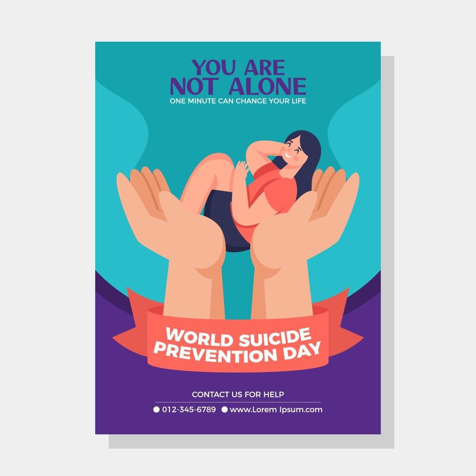 poster della giornata mondiale per la prevenzione del suicidio vettore