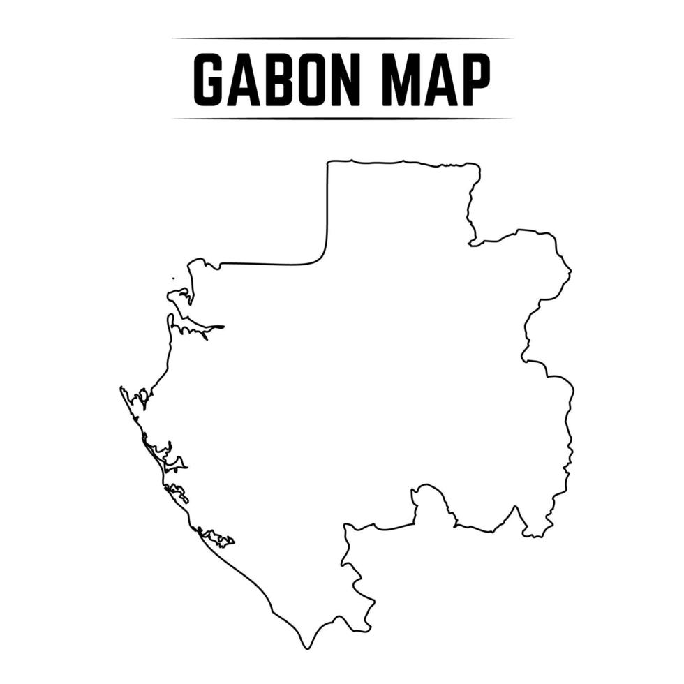 delineare una semplice mappa del gabon vettore