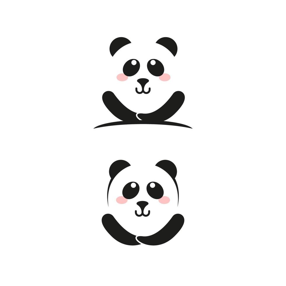 illustrazione vettoriale del modello dell'icona del panda