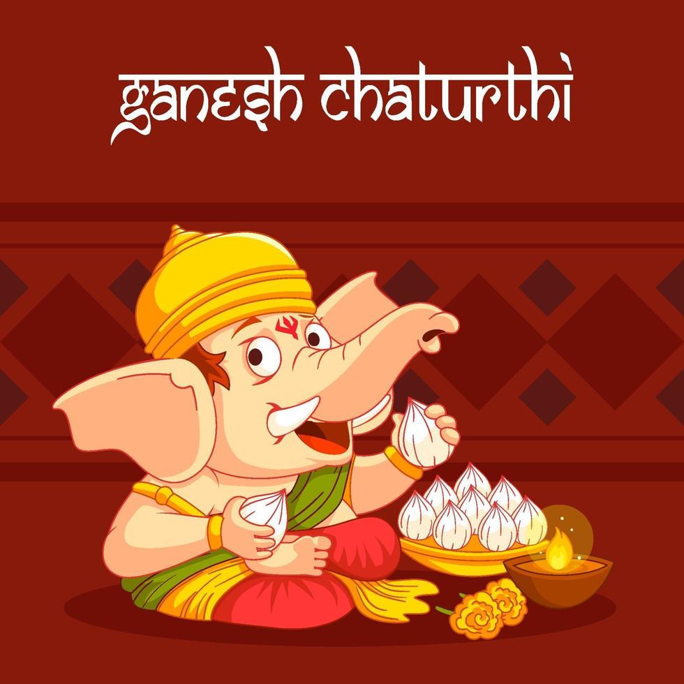 sfondo di ganesh chaturthi vettore