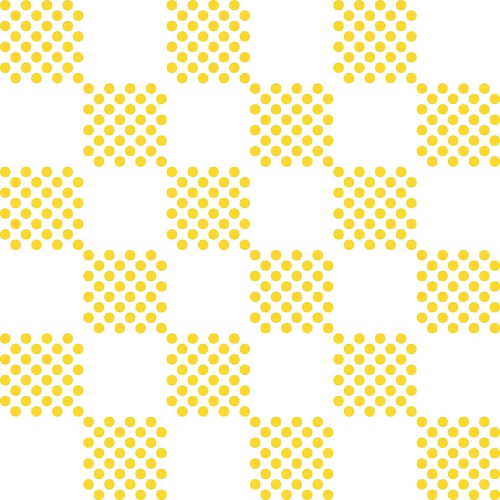 giallo checker modello con punto dentro. checker senza soluzione di continuità modello vettore. checker modello. decorativo elementi, pavimento piastrelle, parete piastrelle, bagno piastrelle, nuoto piscina piastrelle. vettore