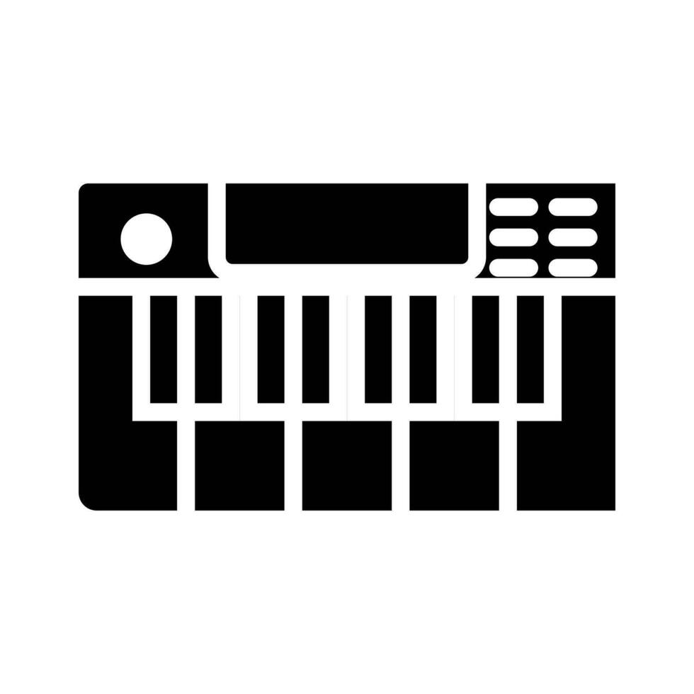 vettore Immagine di pianoforte tastiera icona. adatto per uso nel ragnatela applicazioni, mobile applicazioni e Stampa media. isolato su bianca sfondo.