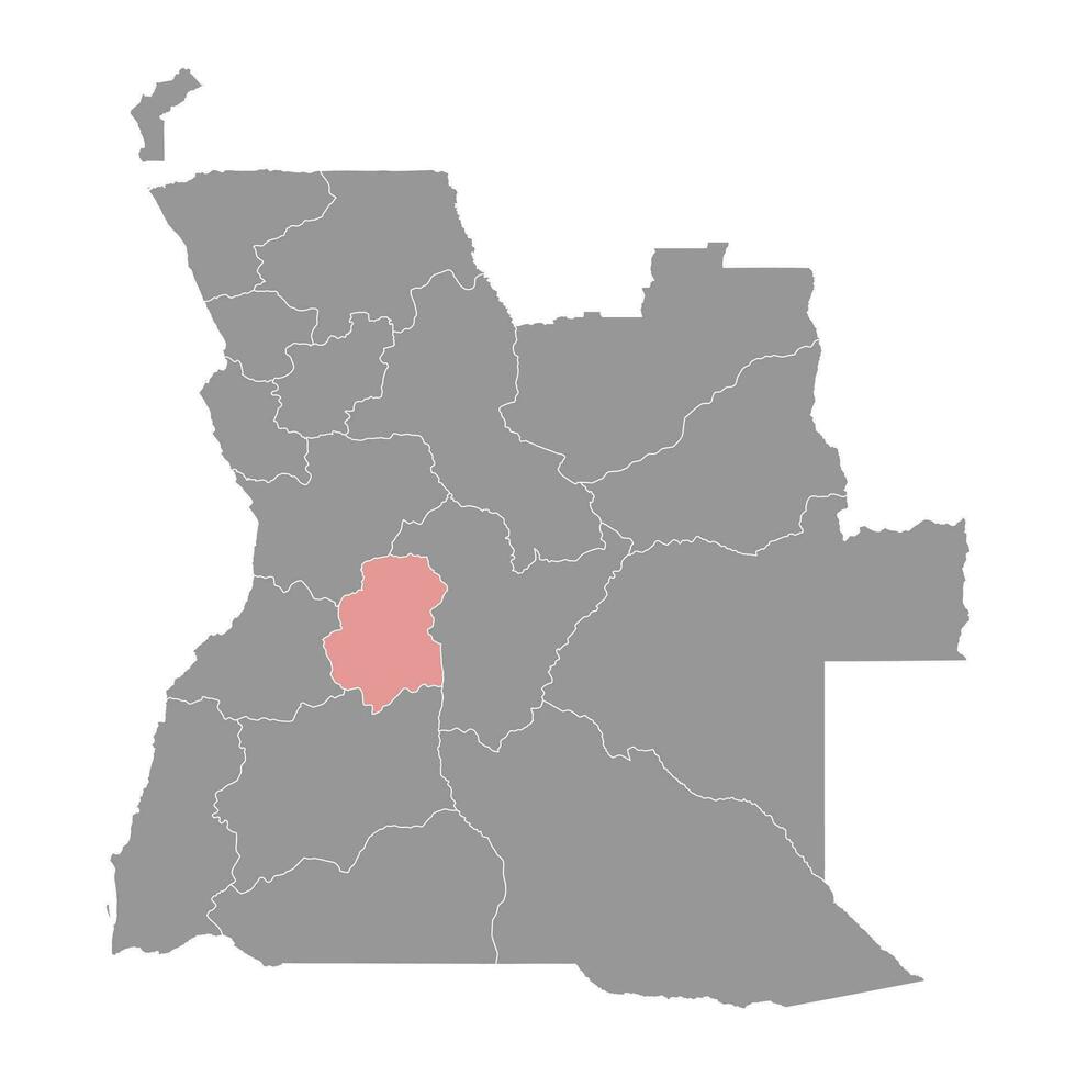 huambo Provincia carta geografica, amministrativo divisione di angola. vettore