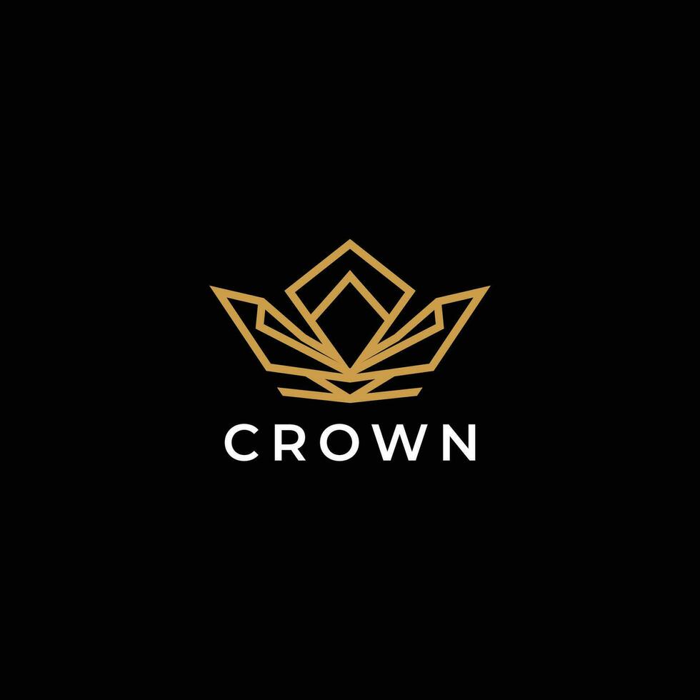 logo disegno, corona, reale, Principe, moderno stile vettore