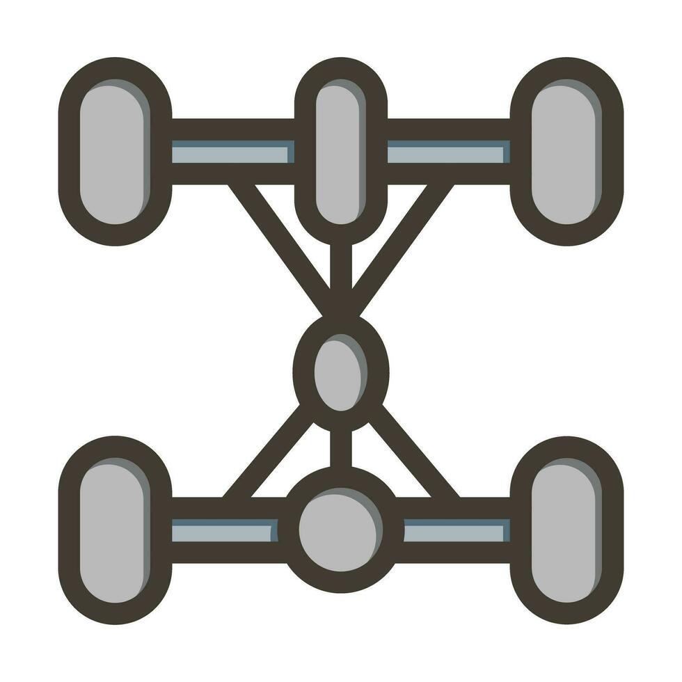 chassicvettore di spessore linea pieno colori icona per personale e commerciale uso. vettore