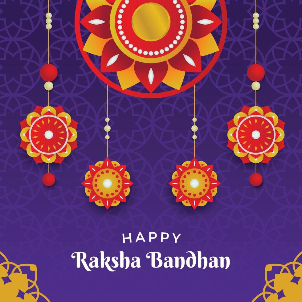 felice sfondo raksha bandhan vettore