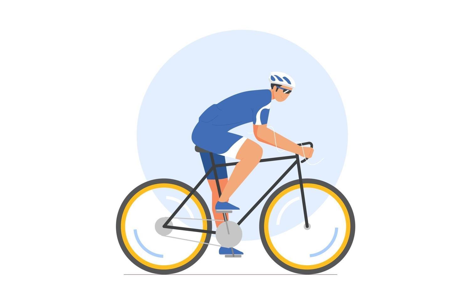 illustrazione vettoriale di corsa ciclistica. sport.