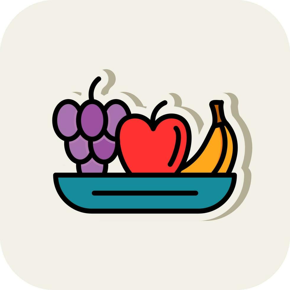frutta insalata vettore icona design