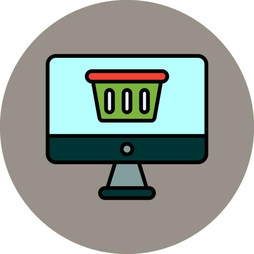 icona vettoriale dello shopping online
