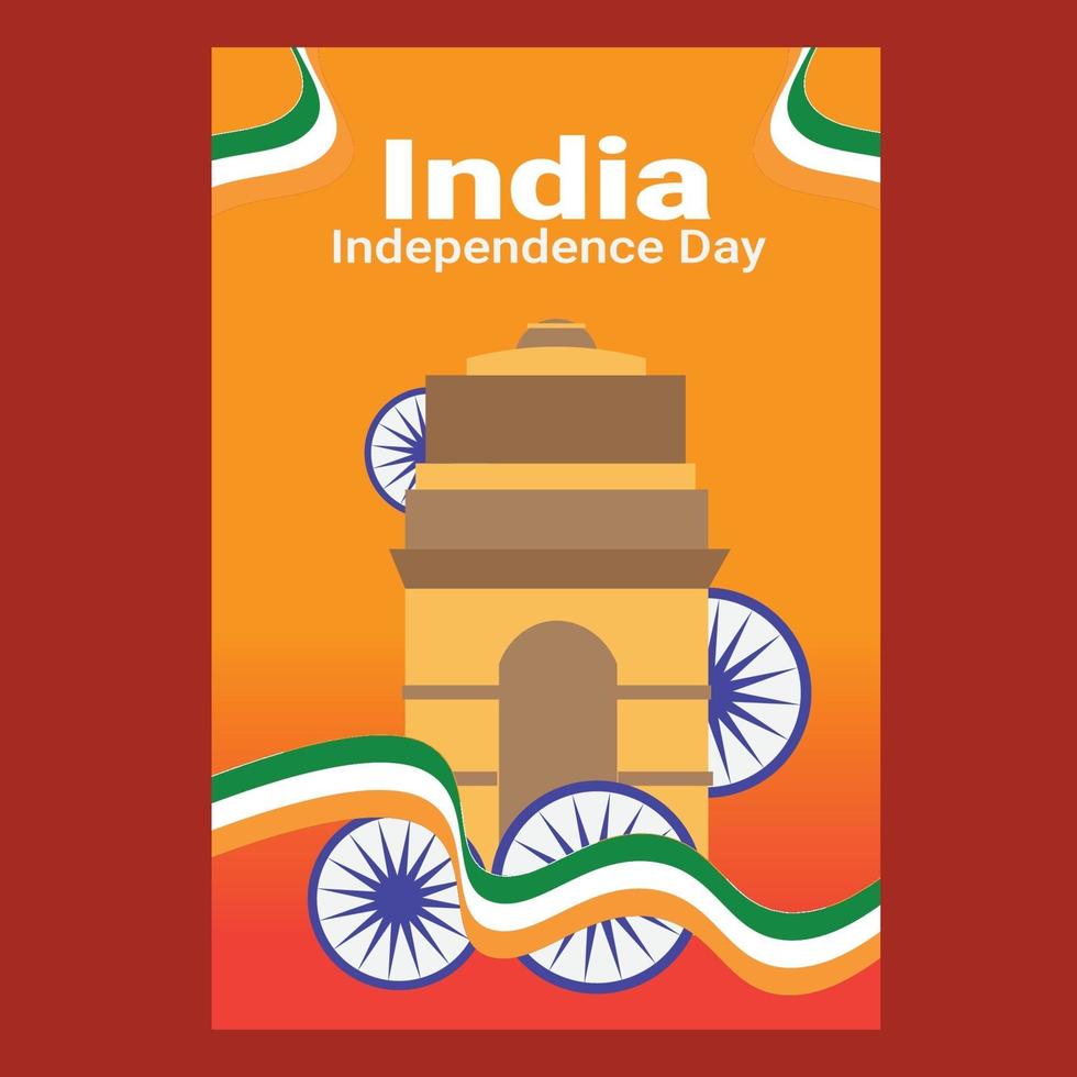 Festa dell'indipendenza dell'India 2021 vettore