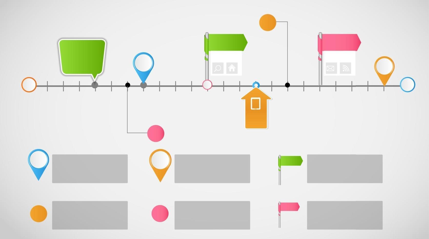 illustrazione vettoriale del modello di business infografica timeline