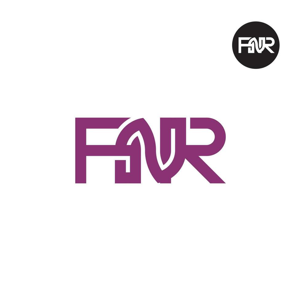 lettera fnr monogramma logo design vettore