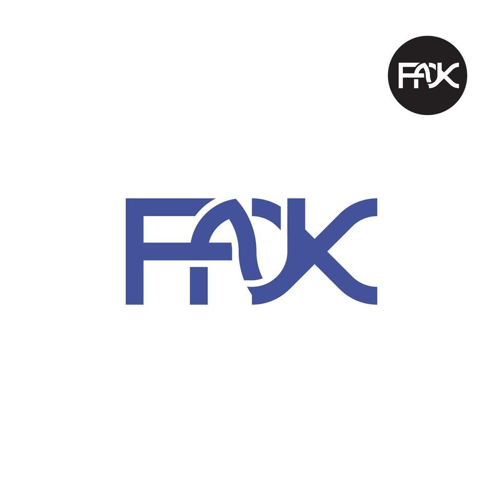 lettera fnx monogramma logo design vettore