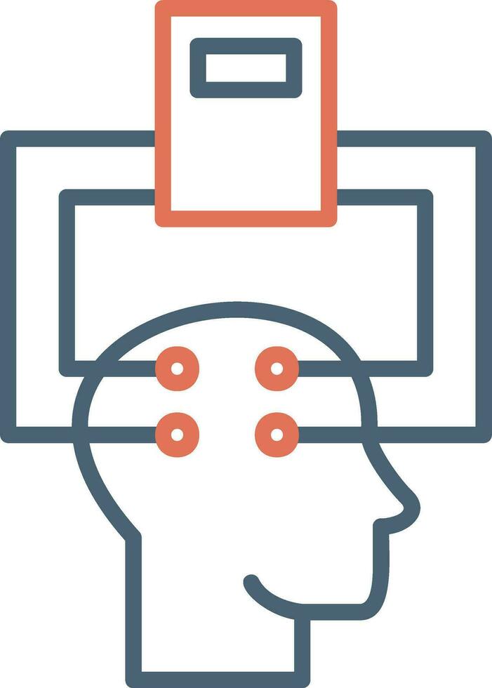 elettroencefalogramma vettore icona