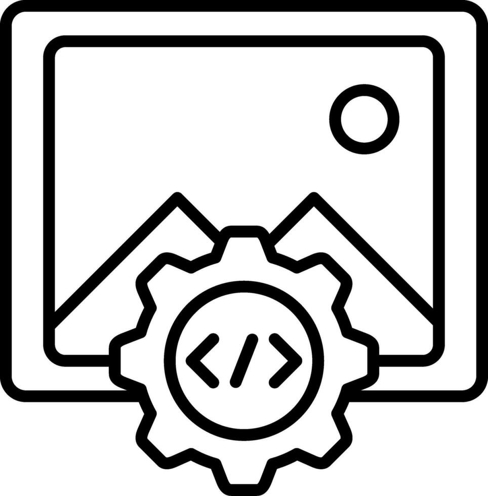 Immagine in lavorazione vettore icona