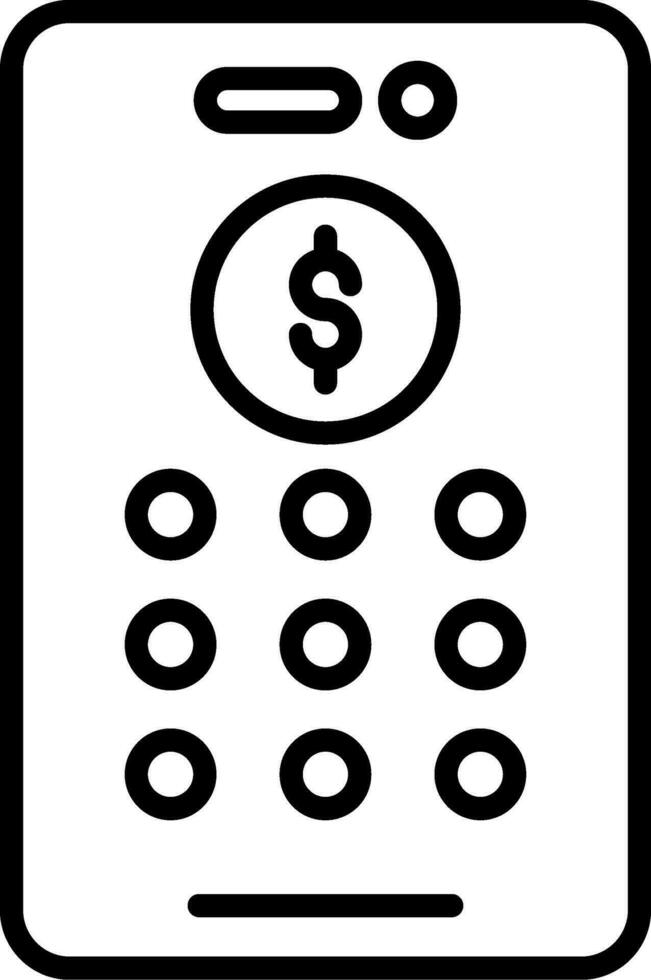 bancario perno codice vettore icona