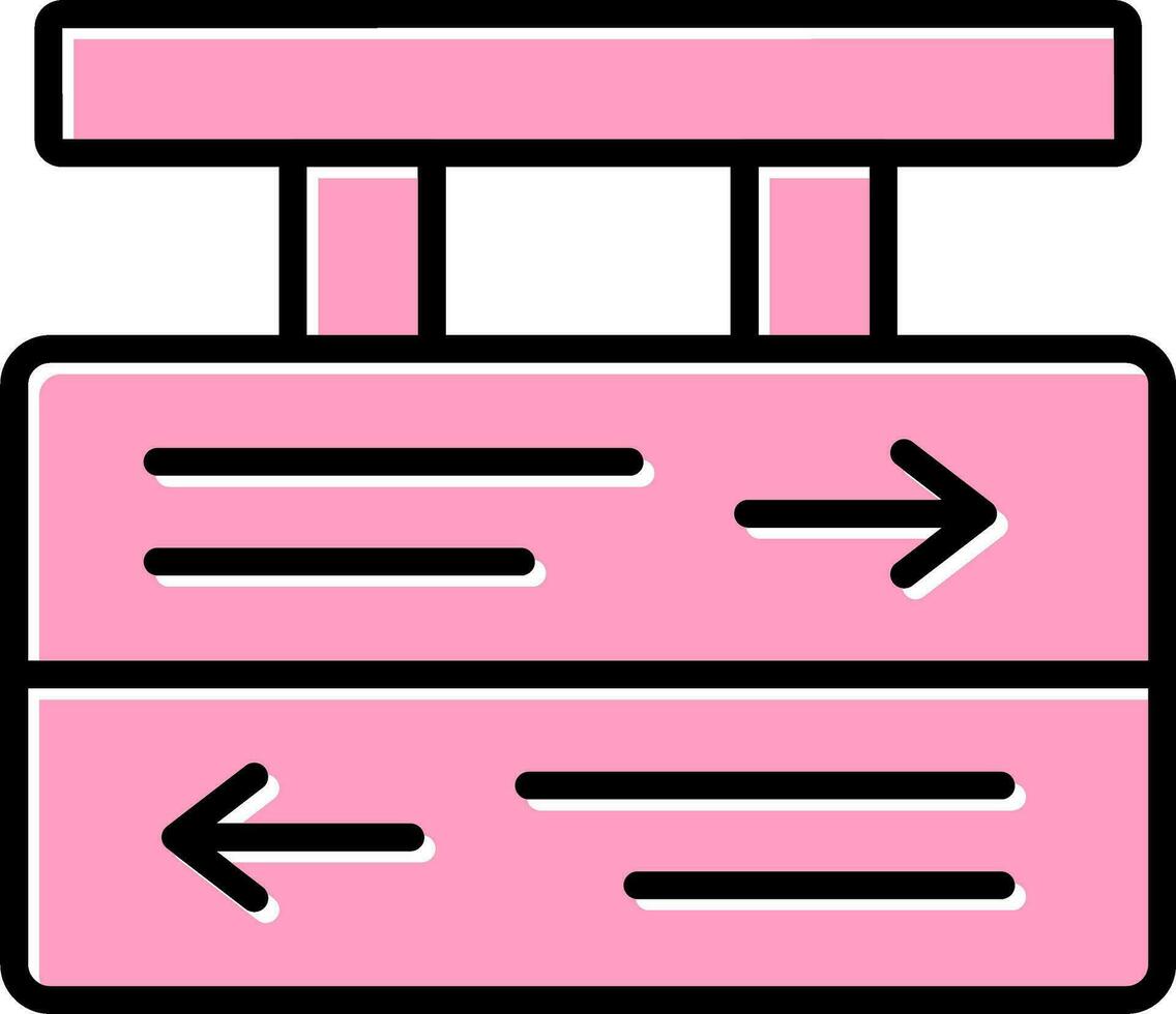 direzionale cartello vettore icona