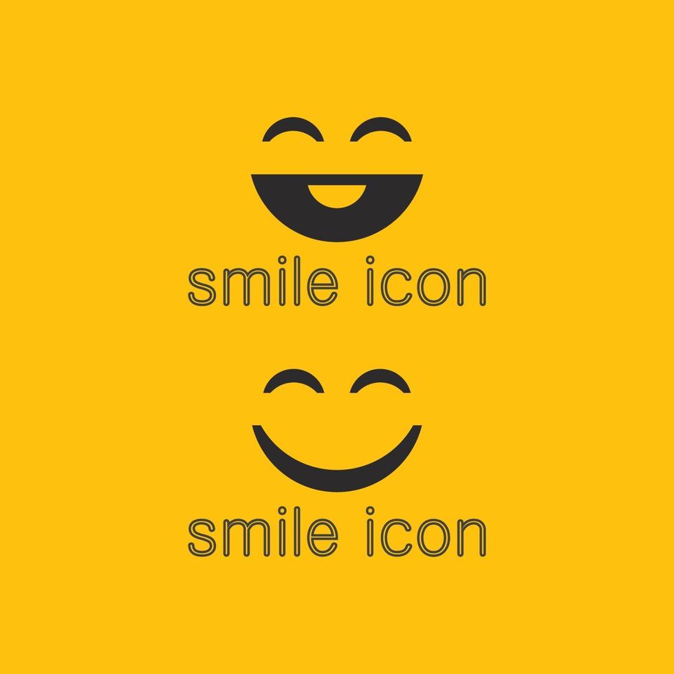 sorriso icona logo disegno vettoriale emoticon felicee vettore emoji felicità