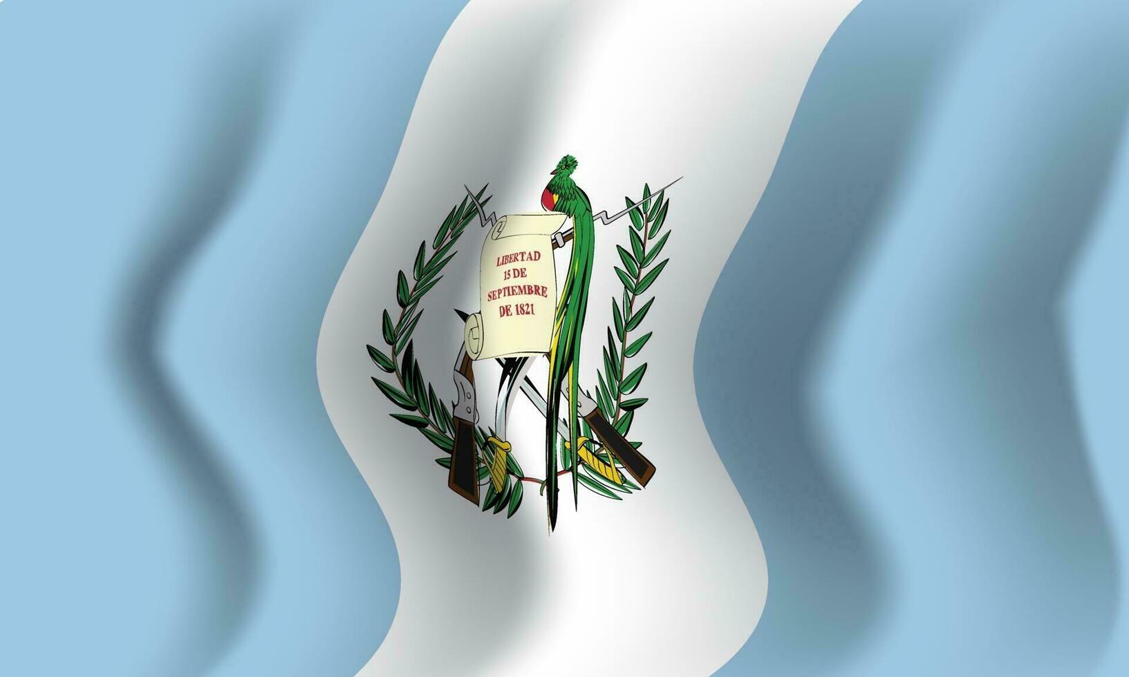 sventolando la bandiera del guatemala. sfondo per patriottico nazionale vettore
