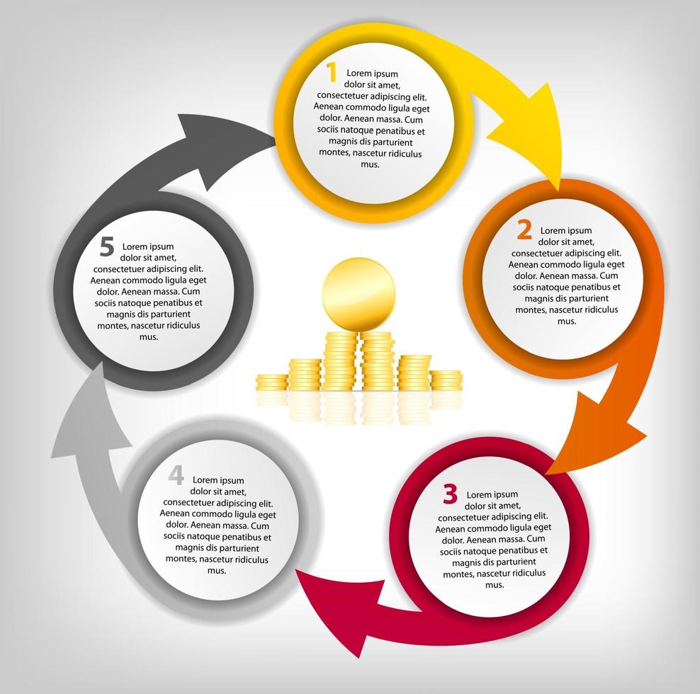 illustrazione vettoriale del modello di business infografica