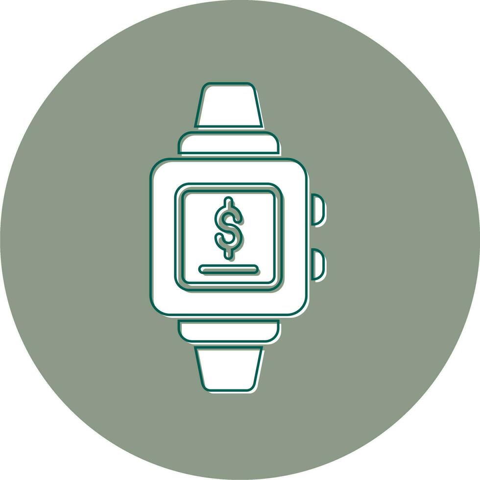orologio intelligente pagamento vettore icona