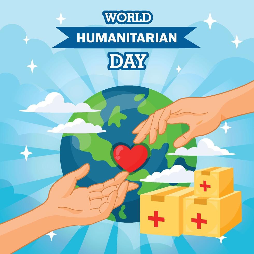 concetto di giornata umanitaria mondiale vettore