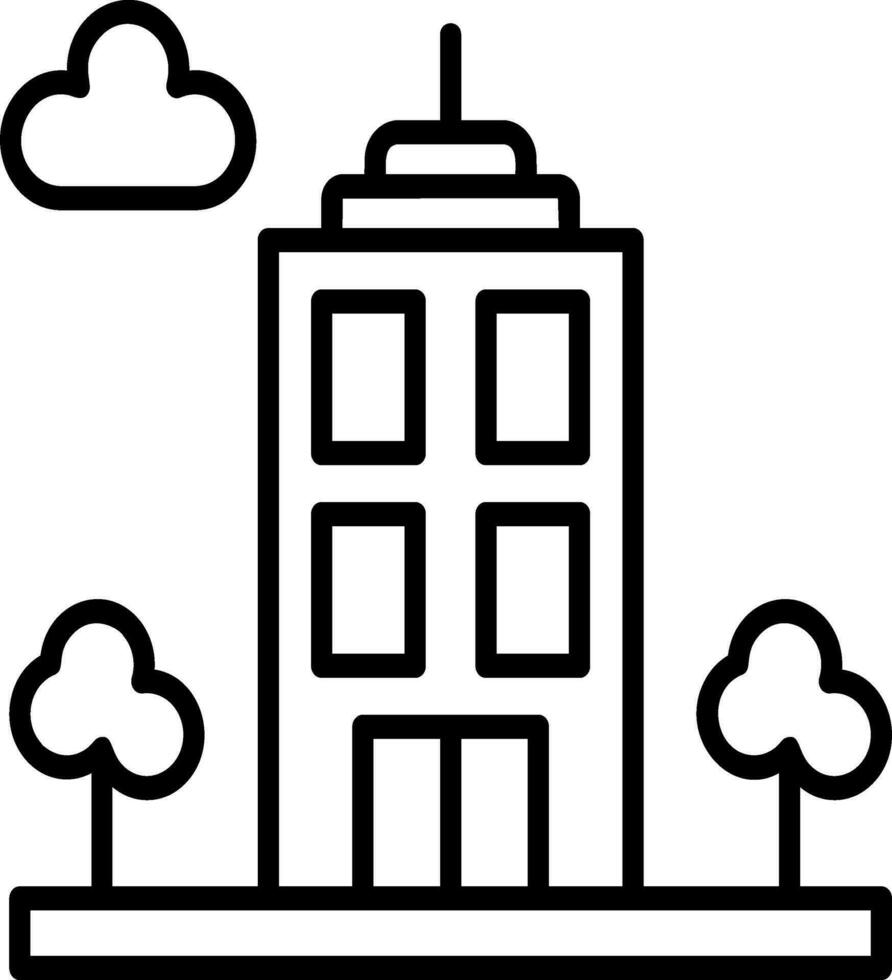 grattacielo vettore icona