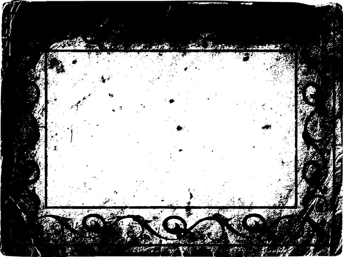 fondo di struttura di vettore del confine di lerciume. sovrapposizione di cornice astratta. fondale sporco e danneggiato.