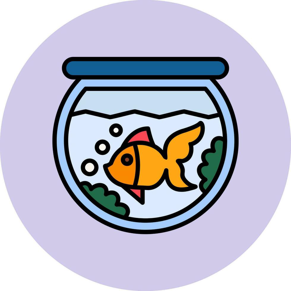 pesce ciotola vettore icona