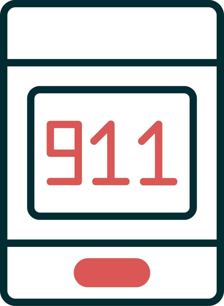 911 chiamata vettore icona