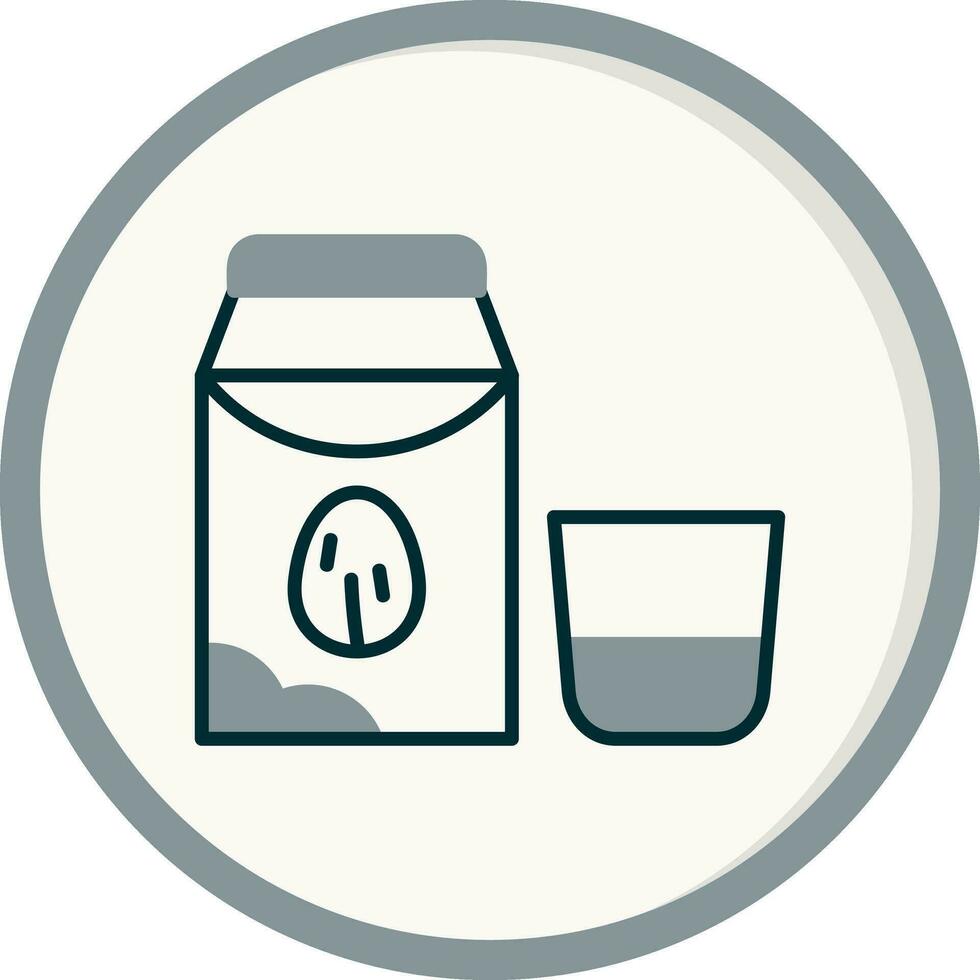 mandorla latte vettore icona
