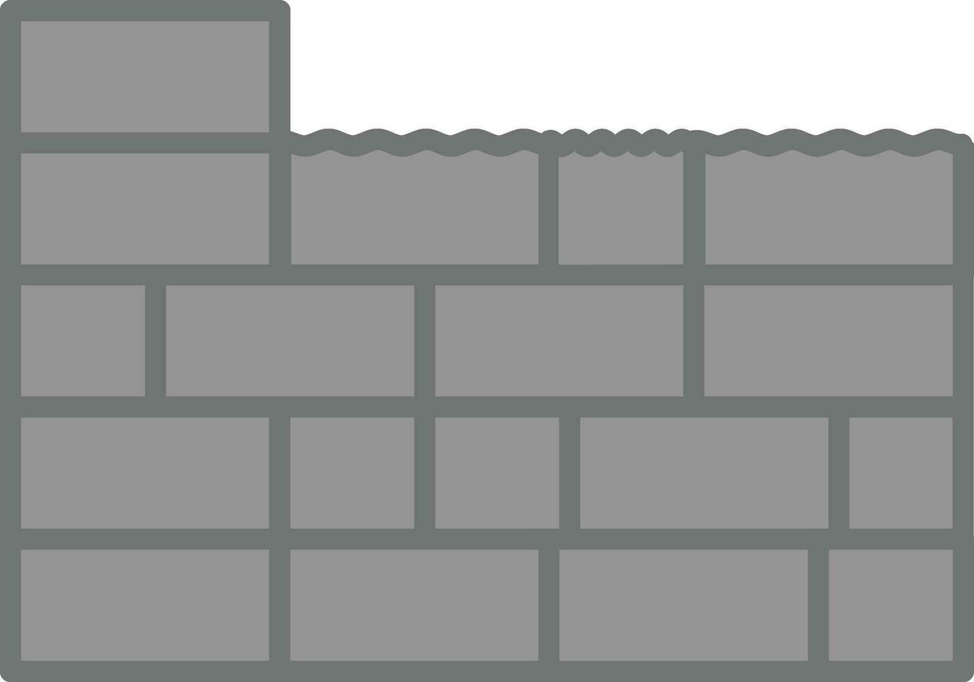 muro di mattoni vettore icona