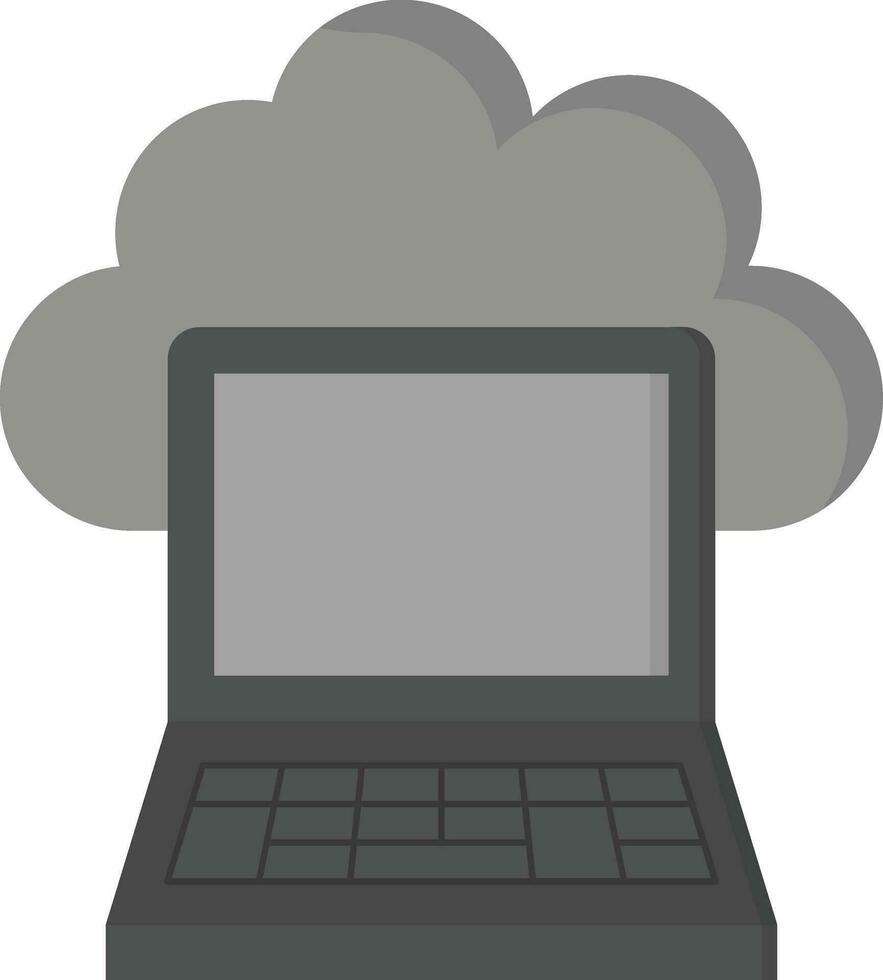 nube il computer portatile vettore icona