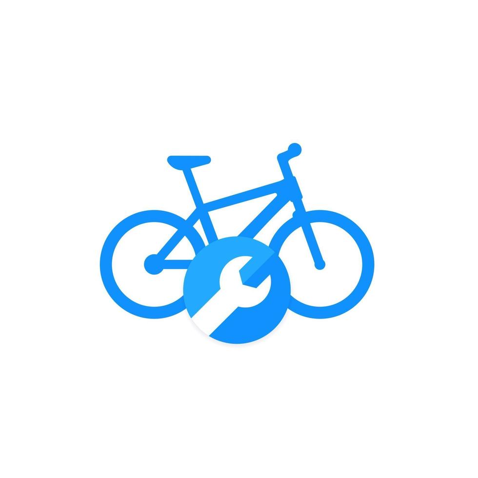 bicicletta, icona del servizio di riparazione bici vettore