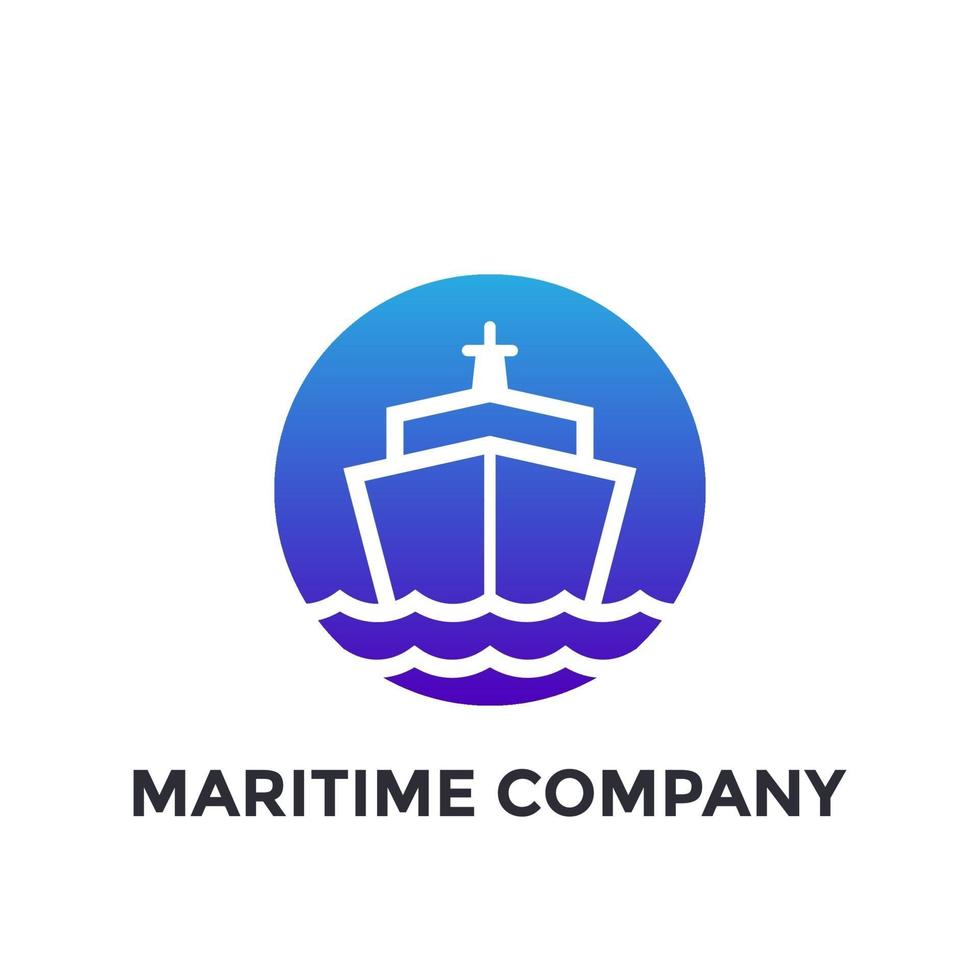 nave, industria marittima logo vettoriale su bianco