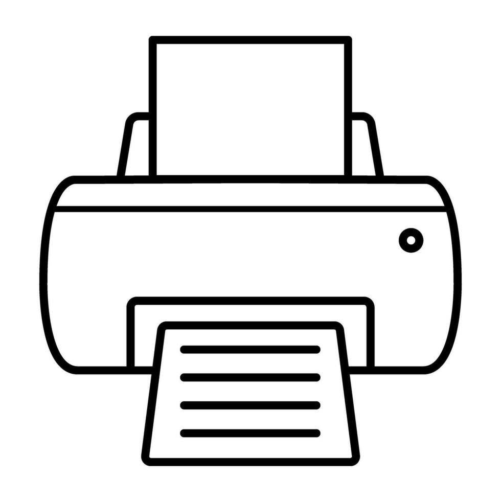 getto d'inchiostro stampante schema icona stile vettore